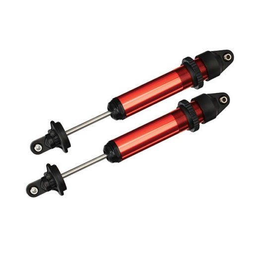 AMORTISSEURS GTX ALU ANODISE ROUGE ASSEMBLES (SANS RESSORTS) (X2) (7761R)