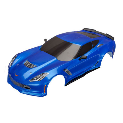 CARROSSERIE CHEVROLET CORVETTE Z06 BLEUE PEINTE ET DECOREE (8386X)