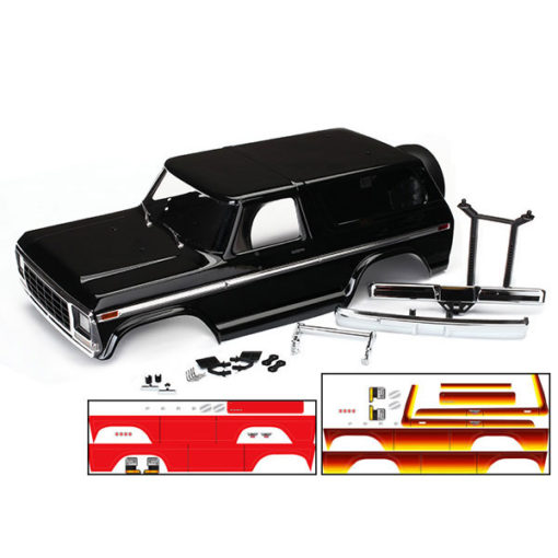 CARROSSERIE FORD BRONCO NOIRE + AUTOCOLLANTS ROUGE ET SUNSET (8010X)