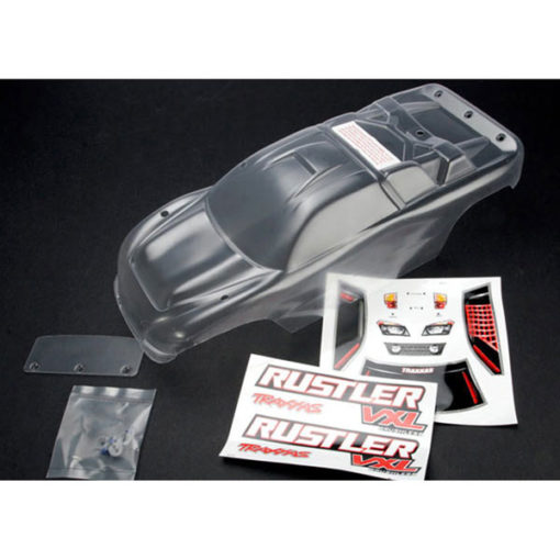 CARROSSERIE TRANSPARENTE RUSTLER + AUTOCOLLANTS (3714)