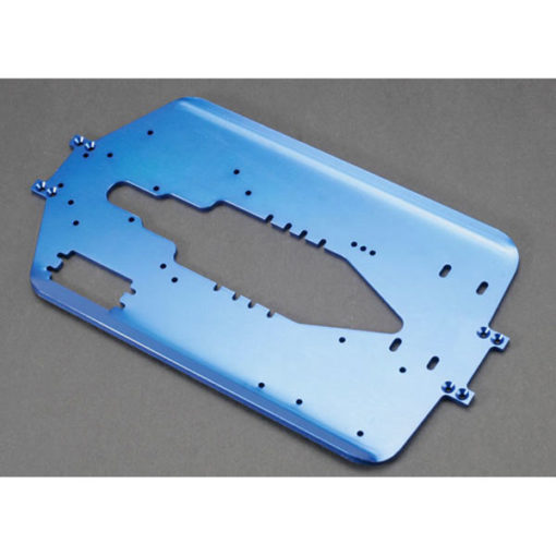 CHASSIS ALU 4MM 6061-T6 ANODISE BLEU EMPATTEMENT LONG T-MAXX (5122X)