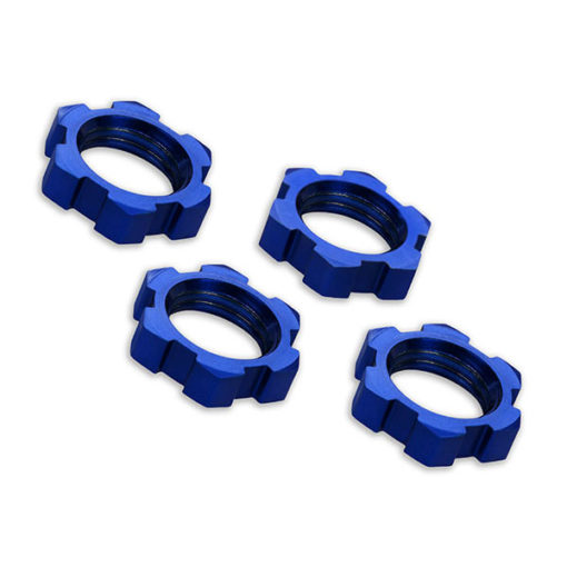 ECROUS DE ROUES ALU 17MM ANODISES BLEU (4) (7758)