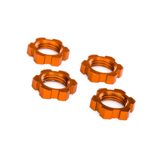 ECROUS DE ROUES ALU 17MM ANODISES ORANGE (4) (7758T)