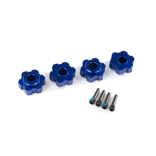 HEXAGONES DE ROUES ALU ANODISES BLEU (8956X)