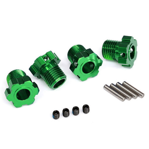 HEXAGONES DE ROUES ANODISE VERT 17MM (4) (8654G)