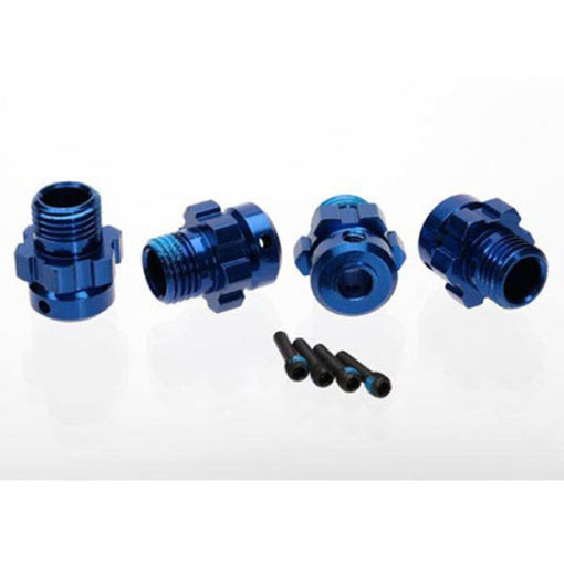 HEXAGONES DE ROUES + ECROUS 6061-T6 ALU ANODISES BLEU XO-1 (6469)