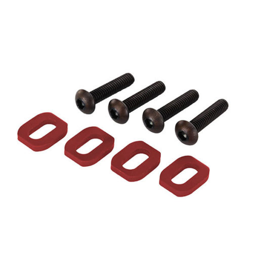 RONDELLES SUPPORT MOTEUR ALU ANODISEES ROUGE (4) (7759R)