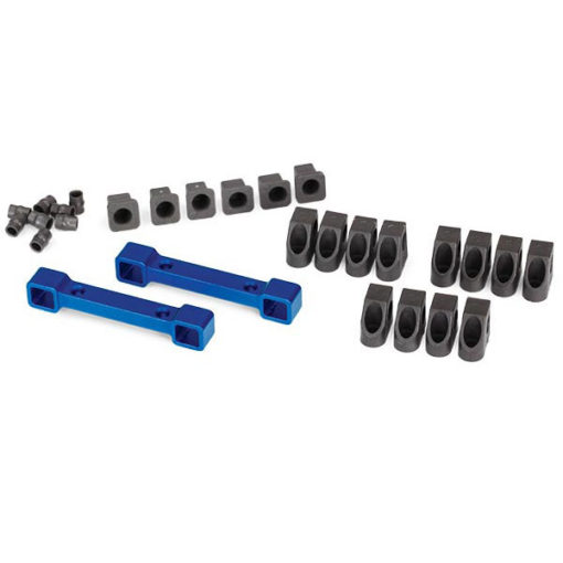 SUPPORTS DE TRIANGLE AVANT / ARRIERE ALU ANODISE BLEU (4) (8334X)