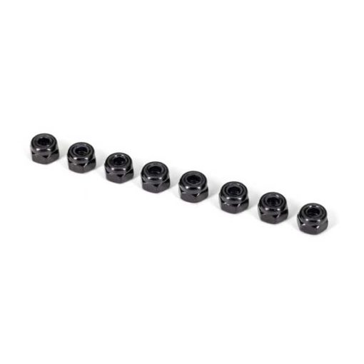 ECROUS NYLSTOP 3MM ANODISES NOIR (12) (2745X)