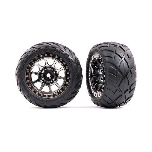 ROUES ARRIERE CHROMEE NOIRES MONTEES ANACONDA 2.2 POUR BANDIT (2) (2478T)