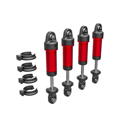 AMORTISSEURS ALU ANODISES ROUGES (X4) - TRX-4M (9764-RED)