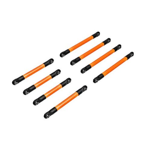 BIELLETTES DE SUSPENSION AVANT/ARRIERE ALU ANODISEES ORANGES - TRX-4M (9749-ORNG)