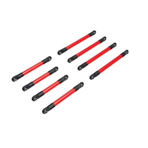 BIELLETTES DE SUSPENSION AVANT/ARRIERE ALU ANODISEES ROUGES - TRX-4M (9749-RED)