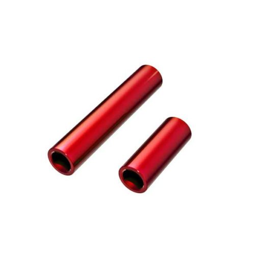 CARDANS CENTRAL AVANT/ARRIERE ANODISES ROUGES - TRX-4M (9752-RED)