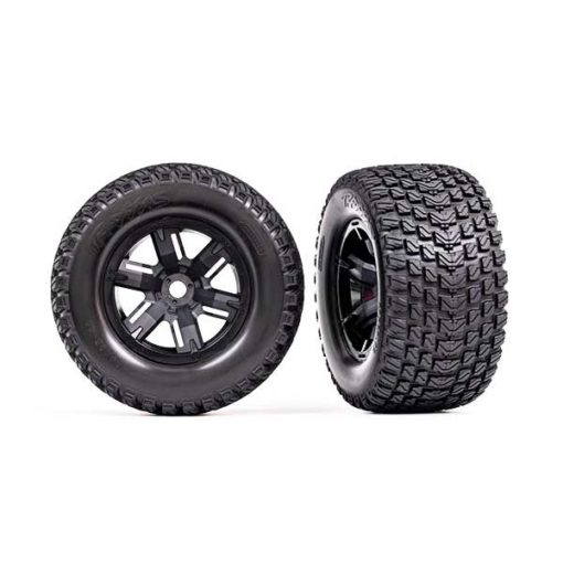 ROUES MONTEES COLLEES GRAVIX X-MAXX NOIRES (2) (7877)