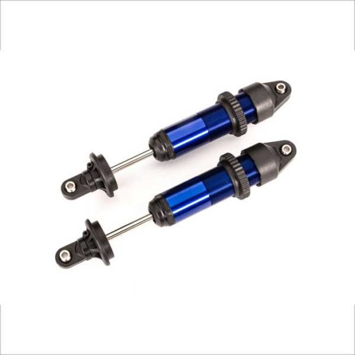 AMORTISSEURS MOYEN GTX ALU ANODISE BLEU ASSEMBLES (SANS RESSORTS) X2 (7861)