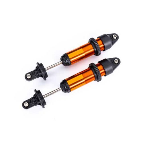 AMORTISSEURS MOYEN GTX ALU ANODISE ORANGE ASSEMBLES (SANS RESSORTS)X2 (7861T)