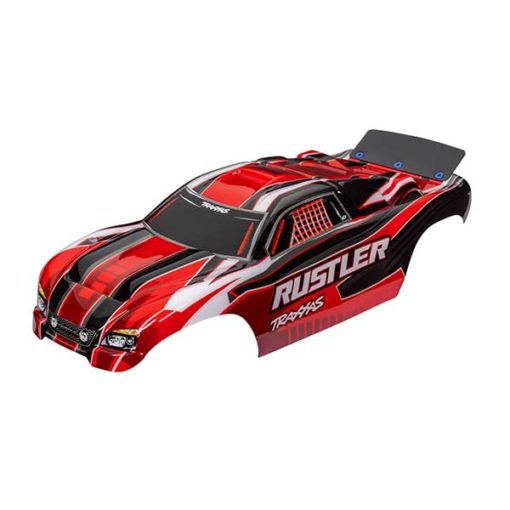 CARROSSERIE RUSTLER PEINTE ET DECOREE ROUGE (3750R)