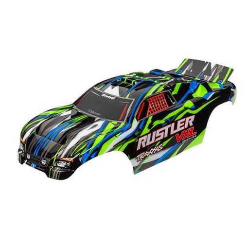 CARROSSERIE RUSTLER VXL PEINTE ET DECOREE VERTE (3726G)