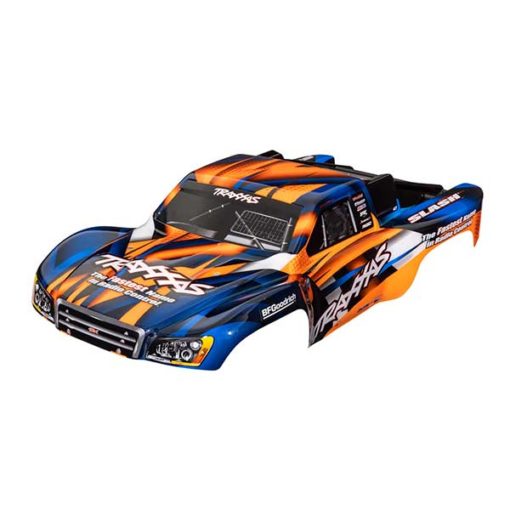 CARROSSERIE SLASH 4X2 ORANGE/BLEUE PEINTE ET DECOREE (5851T)