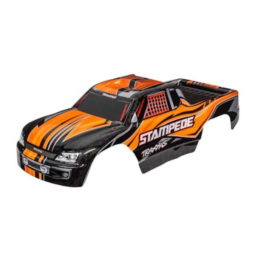 CARROSSERIE STAMPEDE PEINTE ET DECOREE ORANGE (3651T)