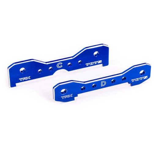 SUPPORTS ALU (7075-T6) DE TIRANTS ARRIERE ANODISES BLEU (X2) - SLEDGE (9630)