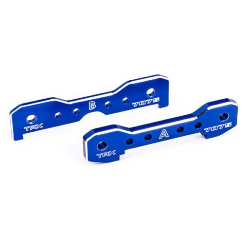 SUPPORTS ALU (7075-T6) DE TIRANTS AVANT ANODISES BLEU (X2) - SLEDGE (9629)