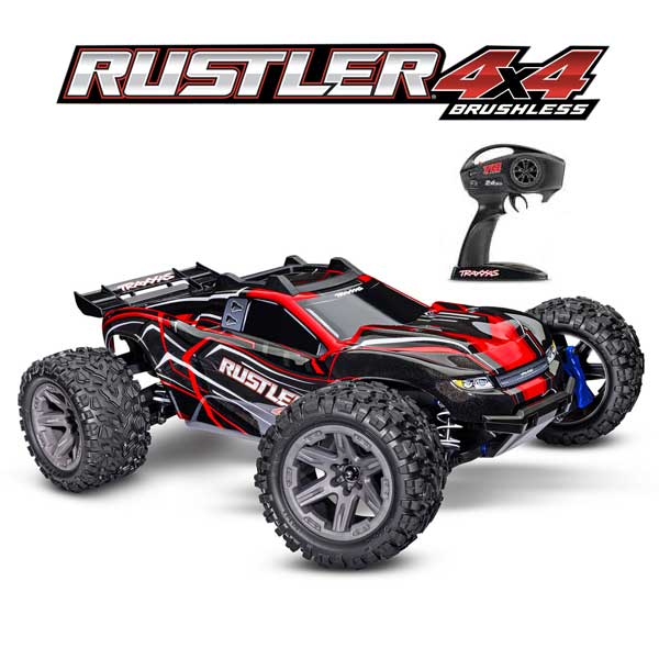 Carrosserie Rustler 4x4 rouge (montage sans clips) - Traxxas 6740-RED