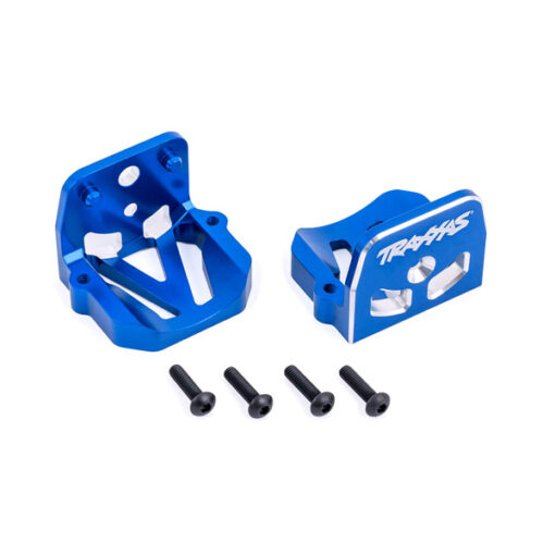 SUPPORTS MOTEUR AVANT/ARRIERE ANODISES BLEUS - X-MAXX/XRT (7760-BLUE)