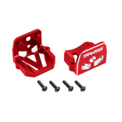 SUPPORTS MOTEUR AVANT/ARRIERE ANODISES ROUGES - X-MAXX/XRT (7760-RED)