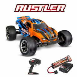 RUSTLER 4X2 BRUSHED AVEC ACCUS / CHARGEUR USB HD