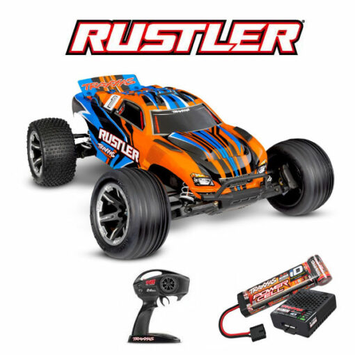 RUSTLER 4X2 BRUSHED AVEC ACCUS / CHARGEUR USB HD