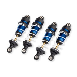 AMORTISSEURS LONG GTR ALU ANODISES BLEUS AVEC RESSORT (4) - MINI MAXX (10765-BLUE)