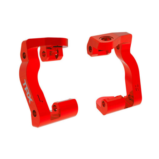 ETRIERS DE FUSEES GAUCHE ET DROIT ALU ANODISES ROUGES (X2) - MINI MAX (10733-RED)